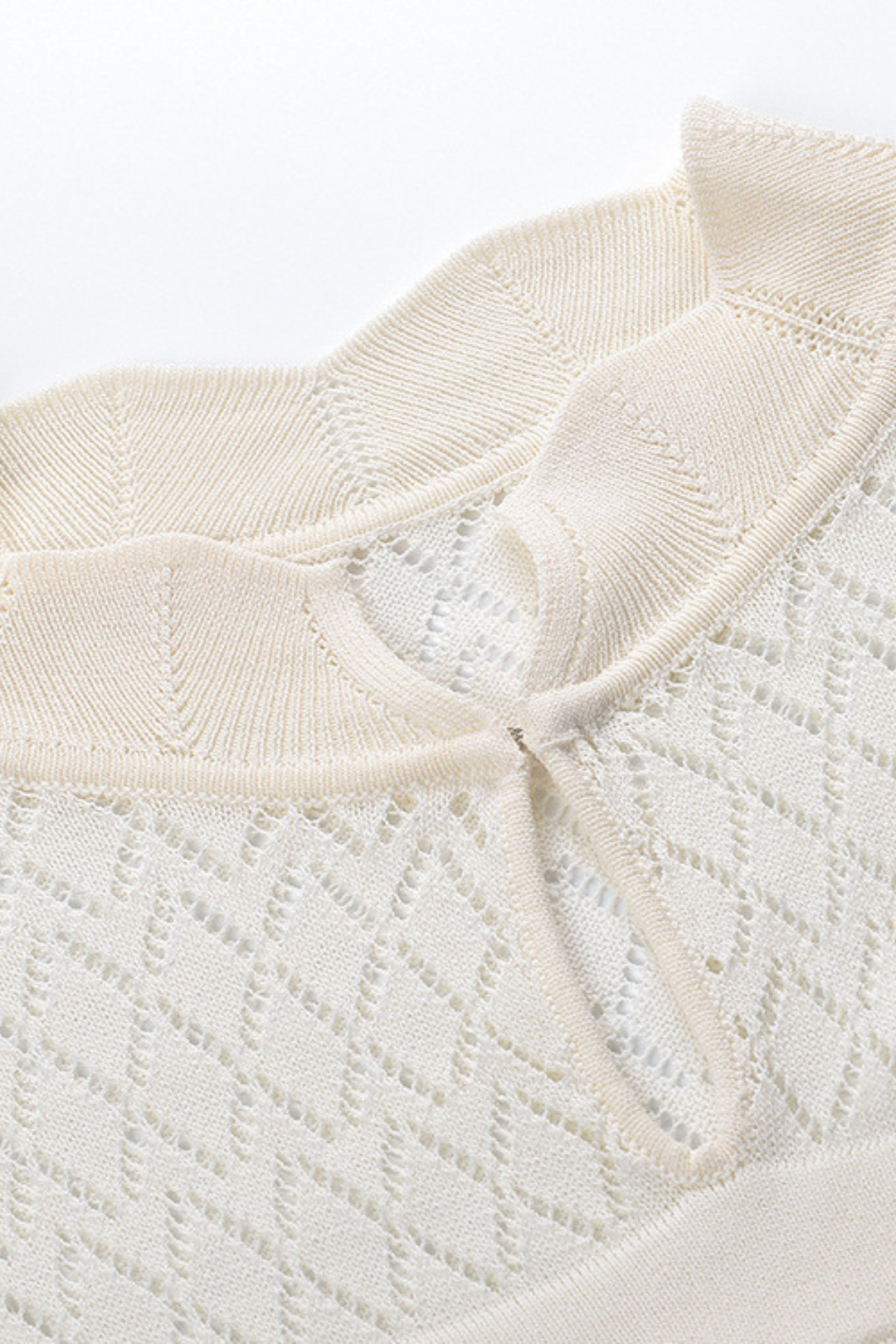 Ivory Luxe Weave Crochet Maxi Dress
