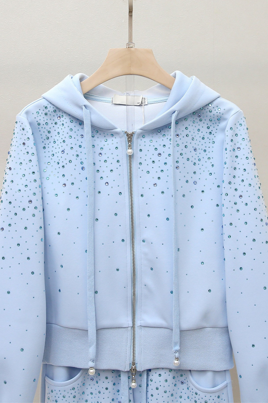 Crystal Sky knit Hooded Set