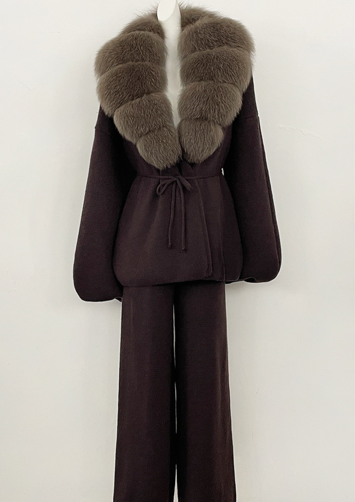 Soft Knit Luxe Fur Set