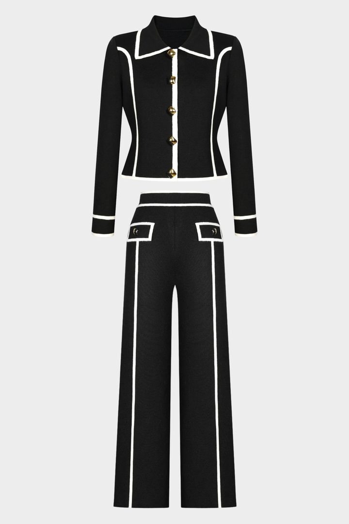 Signature luxe Line Knit Ensemble Set