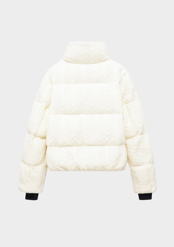 Collar Color Block Cotton Padded Jacket