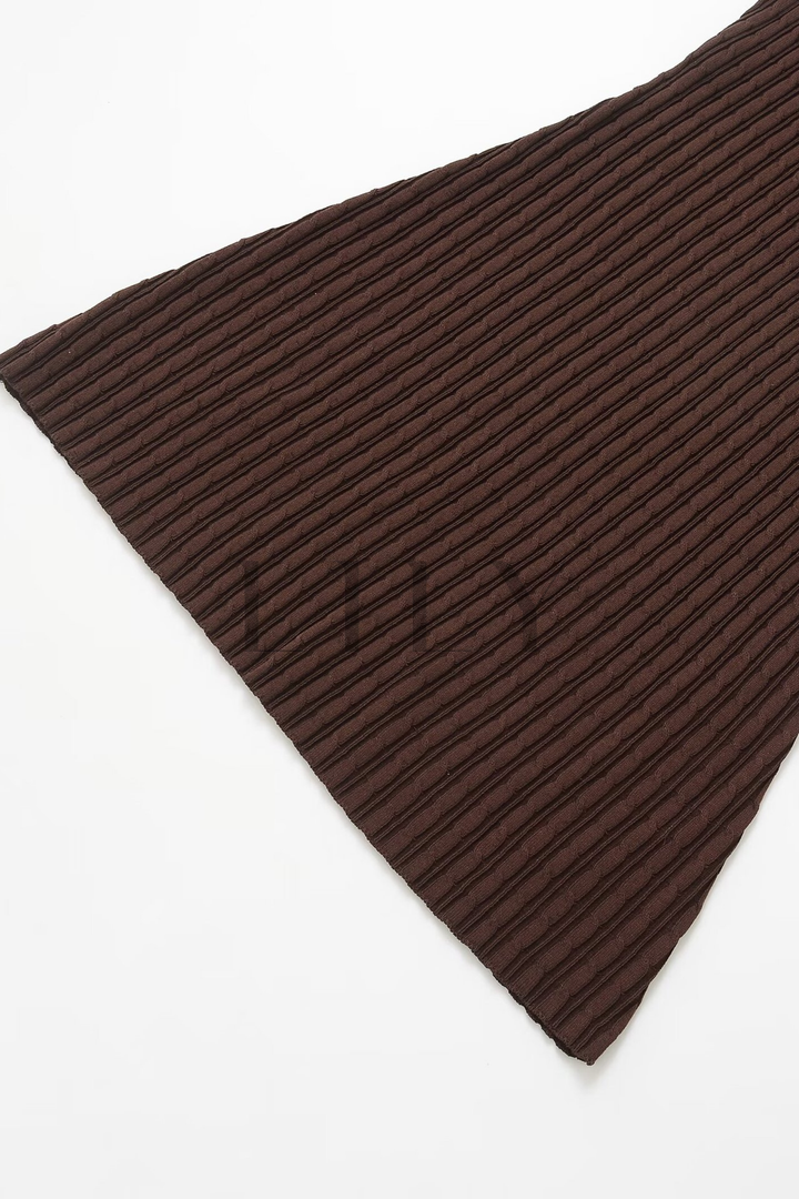Cocoa Tipped Polo Knit Mini Dress