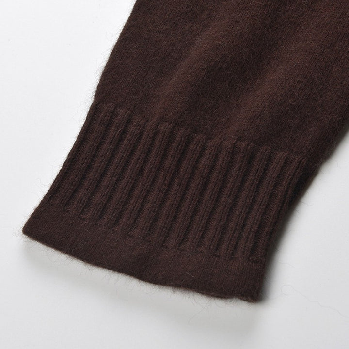 Soft Collar Wool Blend Knit Top