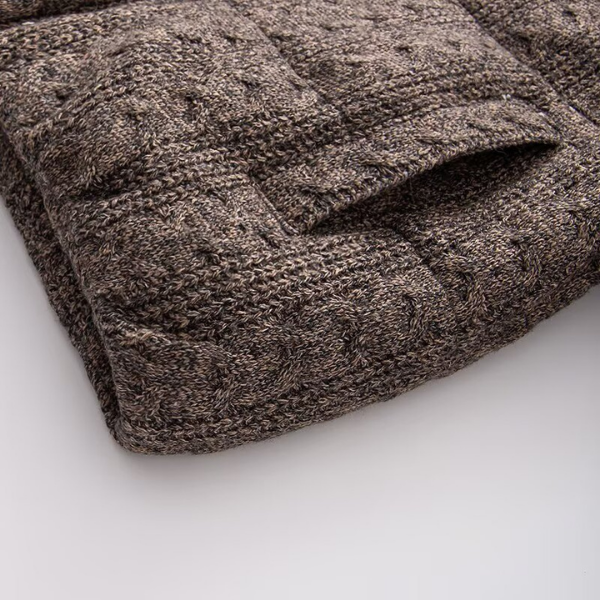 Cotton Padded Knit Zip Up Jacket