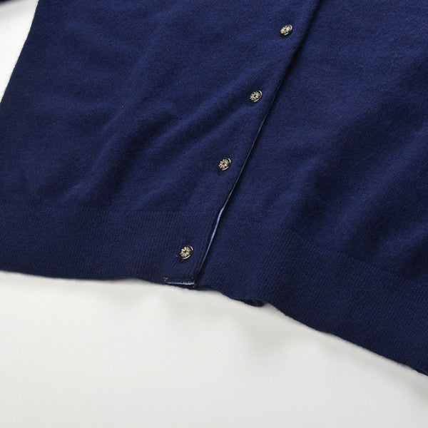 Sophie Navy Polo Knit Top
