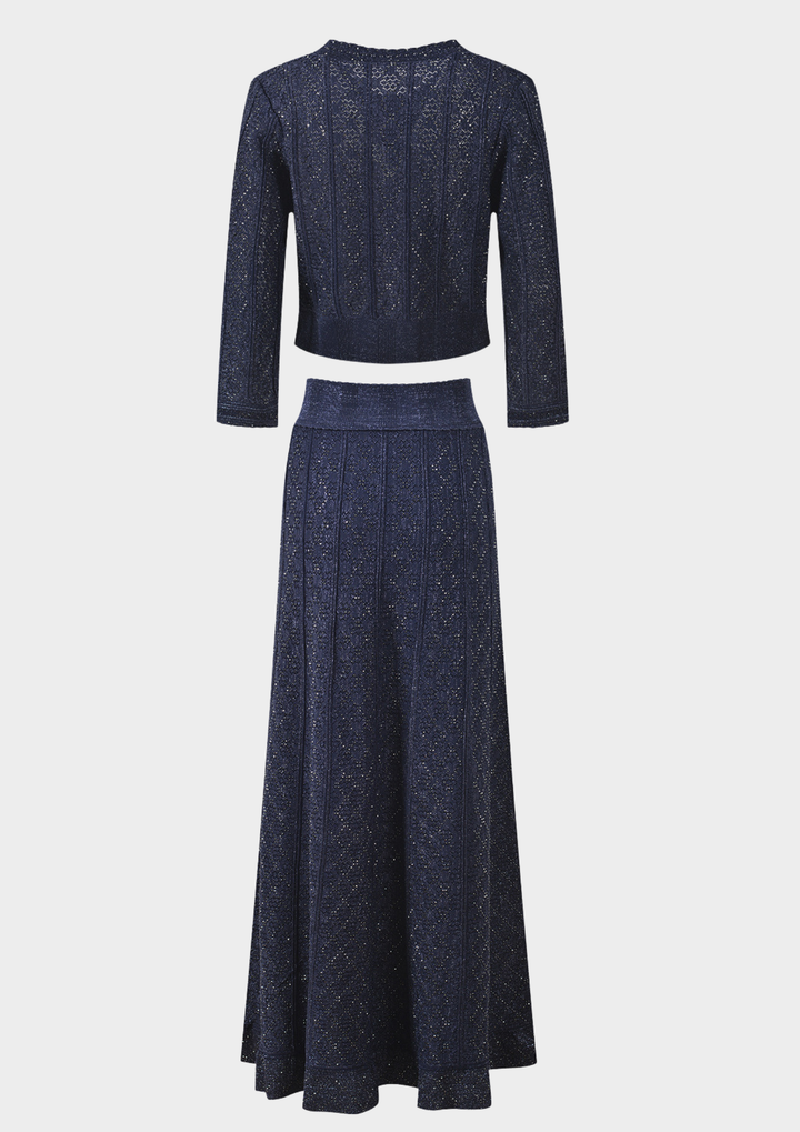 Midnight Shimmer Knit Two Piece Set
