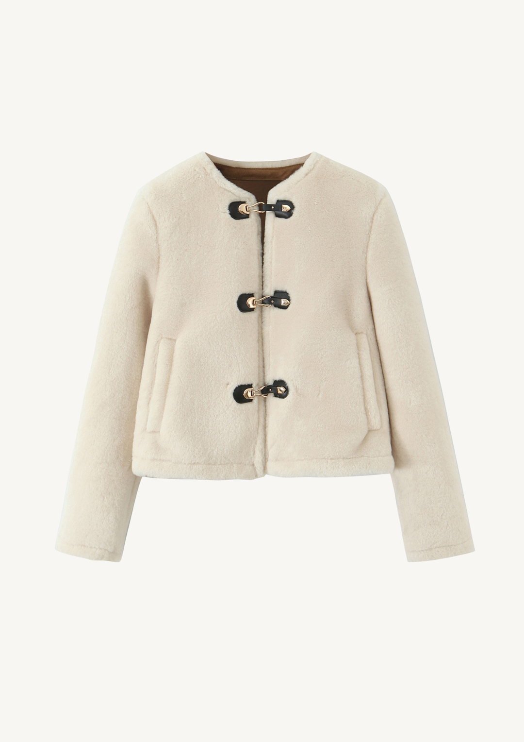 Arabella Luxe Buckle Fur Jacket