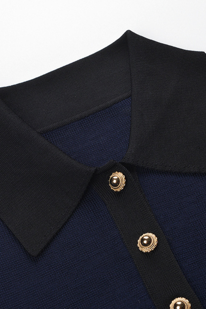 Contrast Elegance Viscose Knit Slim Bodysuit Top