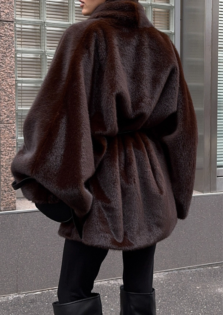 Isadora Faux Fur Wrap Coat