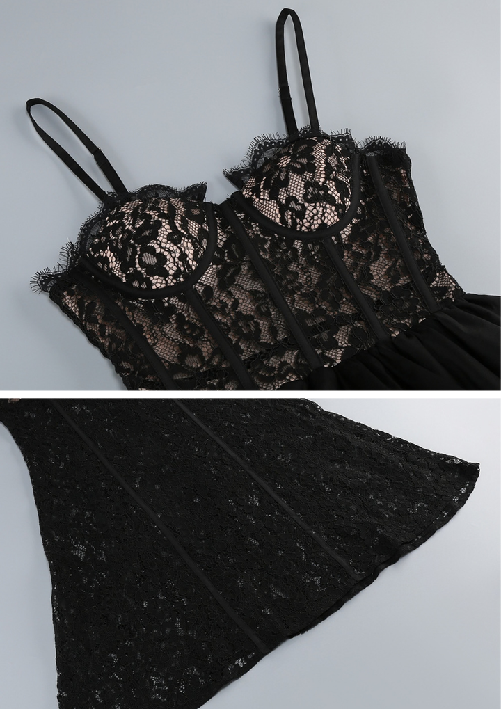 Seraphina Lace Ruffle Gown