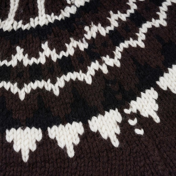 Pattern Wool Blend Cardigan