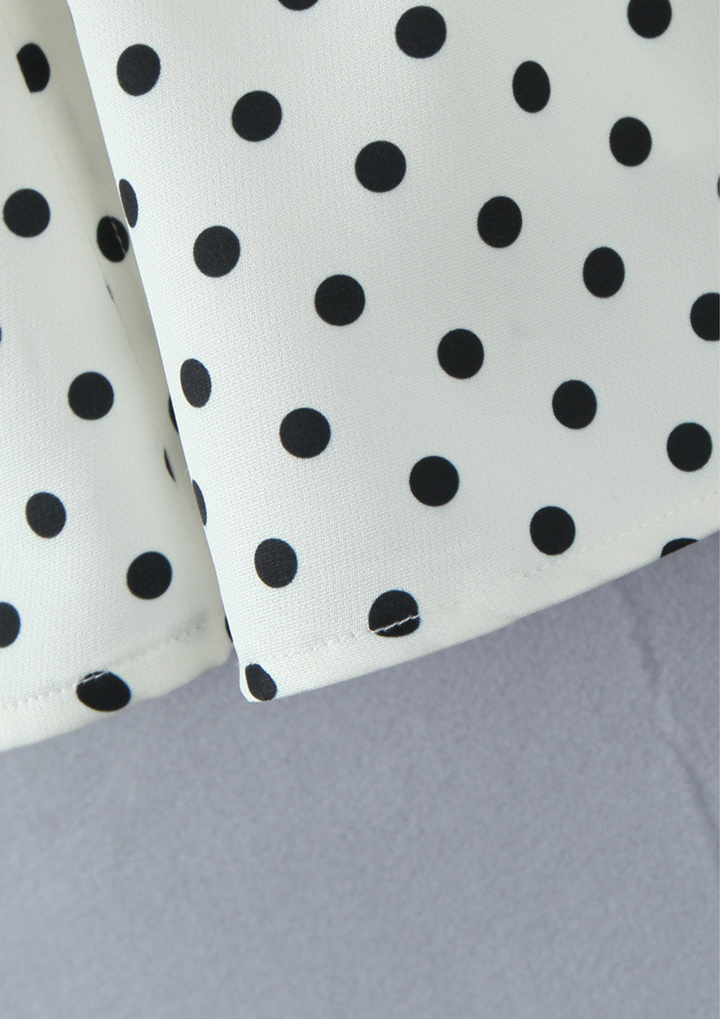 Velour Dot Halter Backless Mini Dress