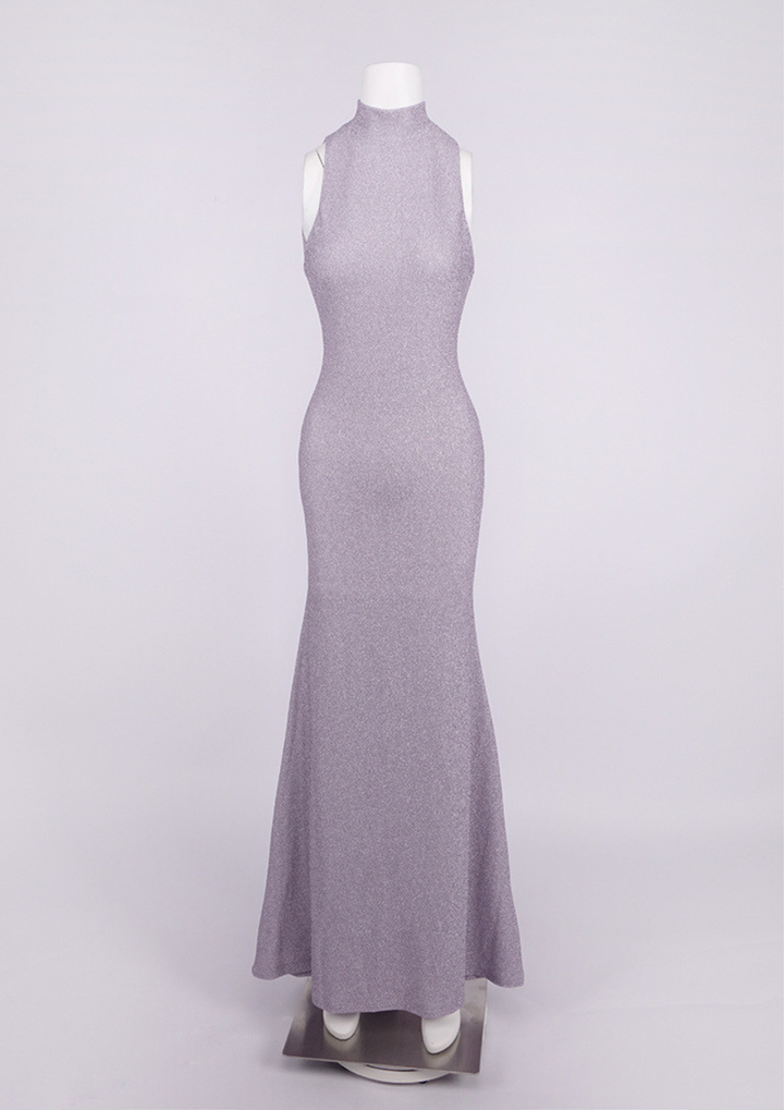 Luna Bloom Halter Backless Maxi Dress