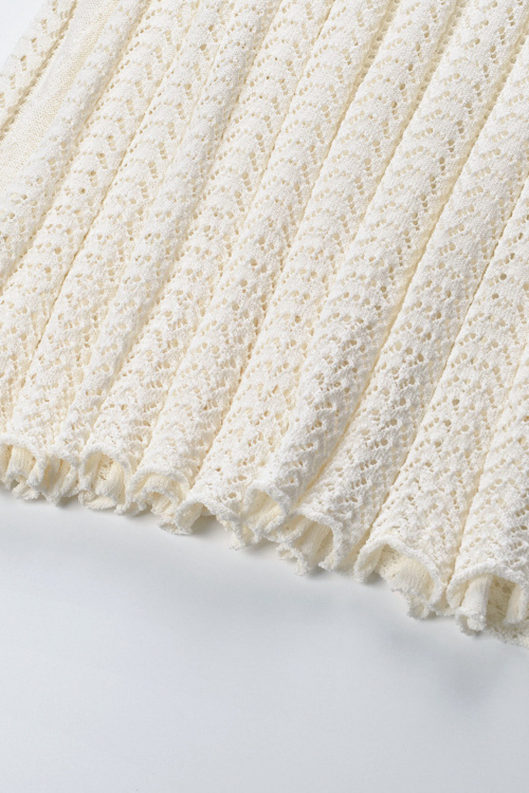 Ivory Luxe Weave Crochet Maxi Dress