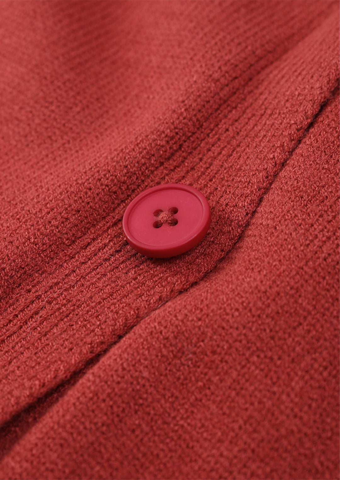 Averlyn  Wide Sleeve Knit Button Cardigan in Brick