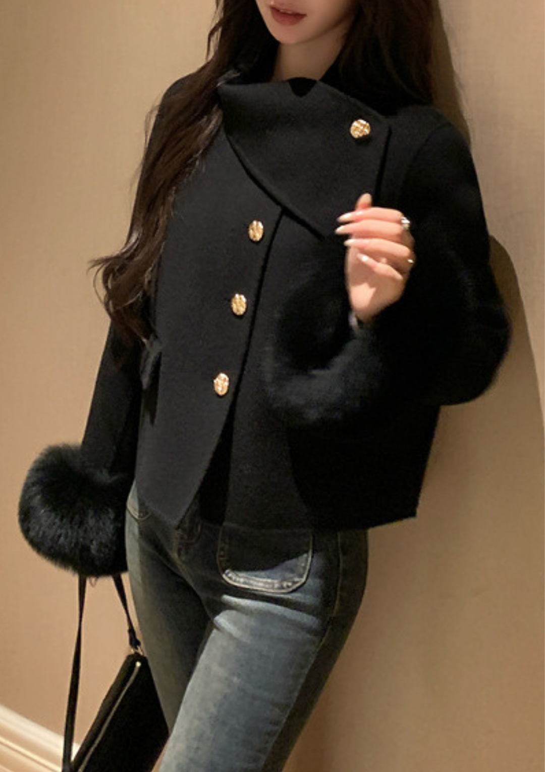 Serena Fox Cuff Cashmere Jacket