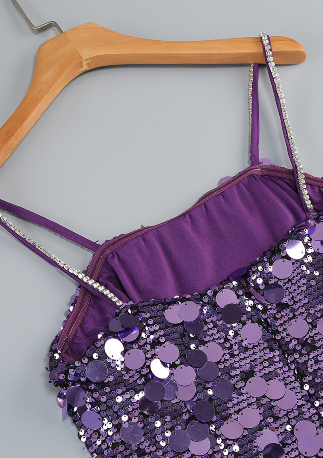 Amethyst Glow Sequin Mini Dress