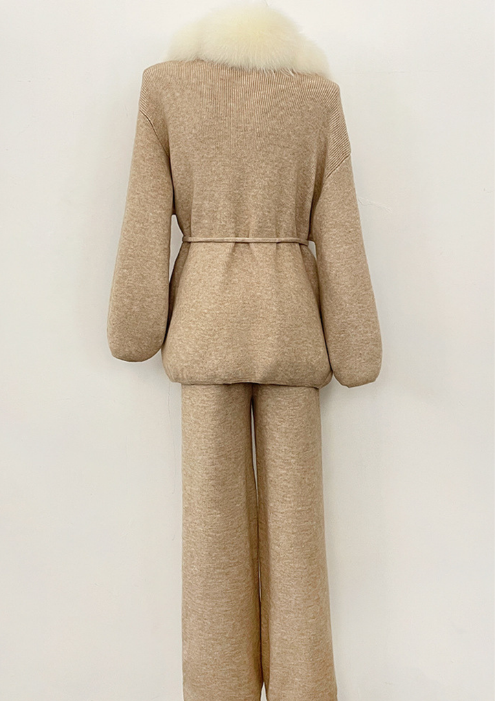 Soft Knit Luxe Fur Set
