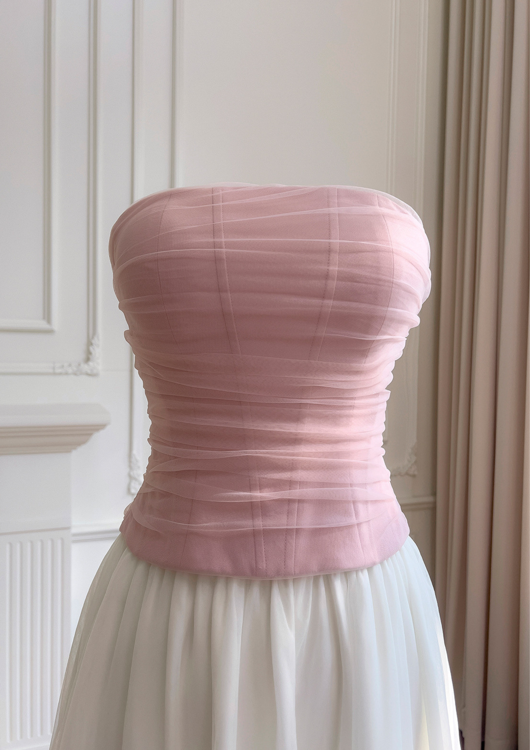 Blush Petal Corset Skirt Set