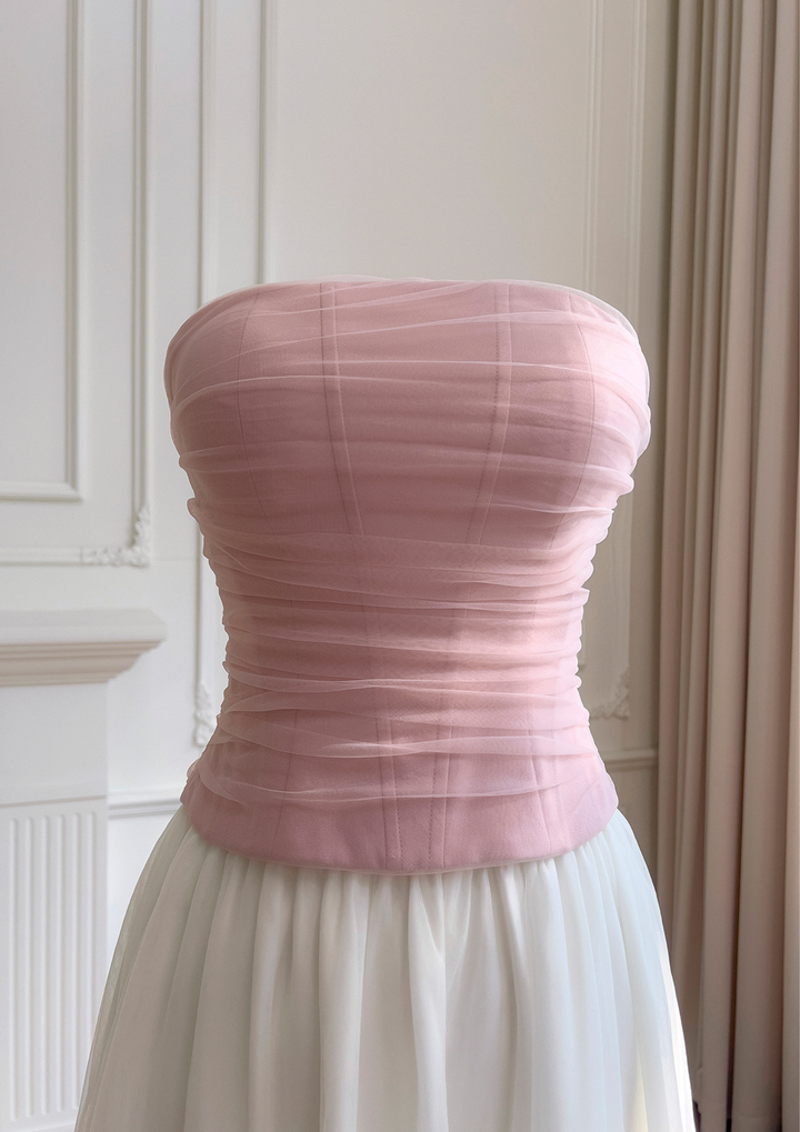 Blush Petal Corset Skirt Set