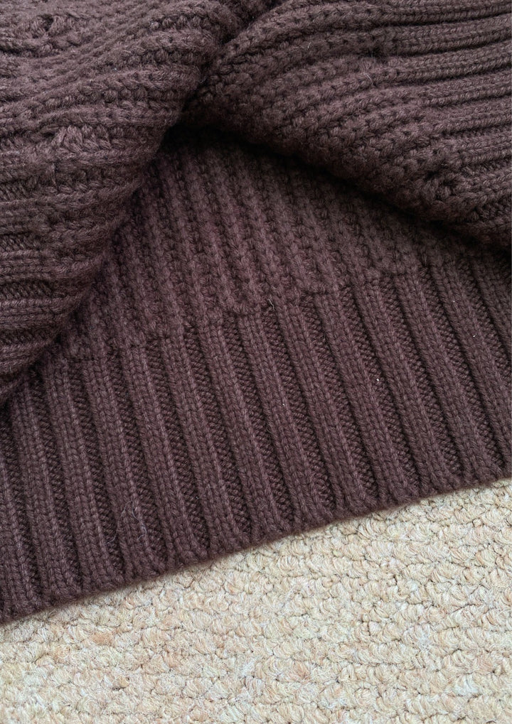Wool Knit Buttoned Cardigan Top