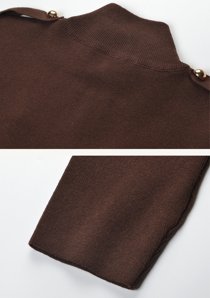 Victoria Military Zip Knit Jacket