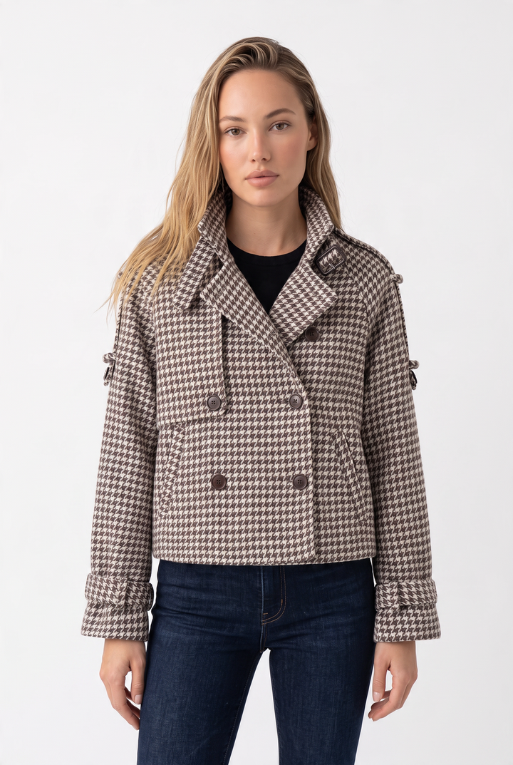 Elara Houndstooth Jacket