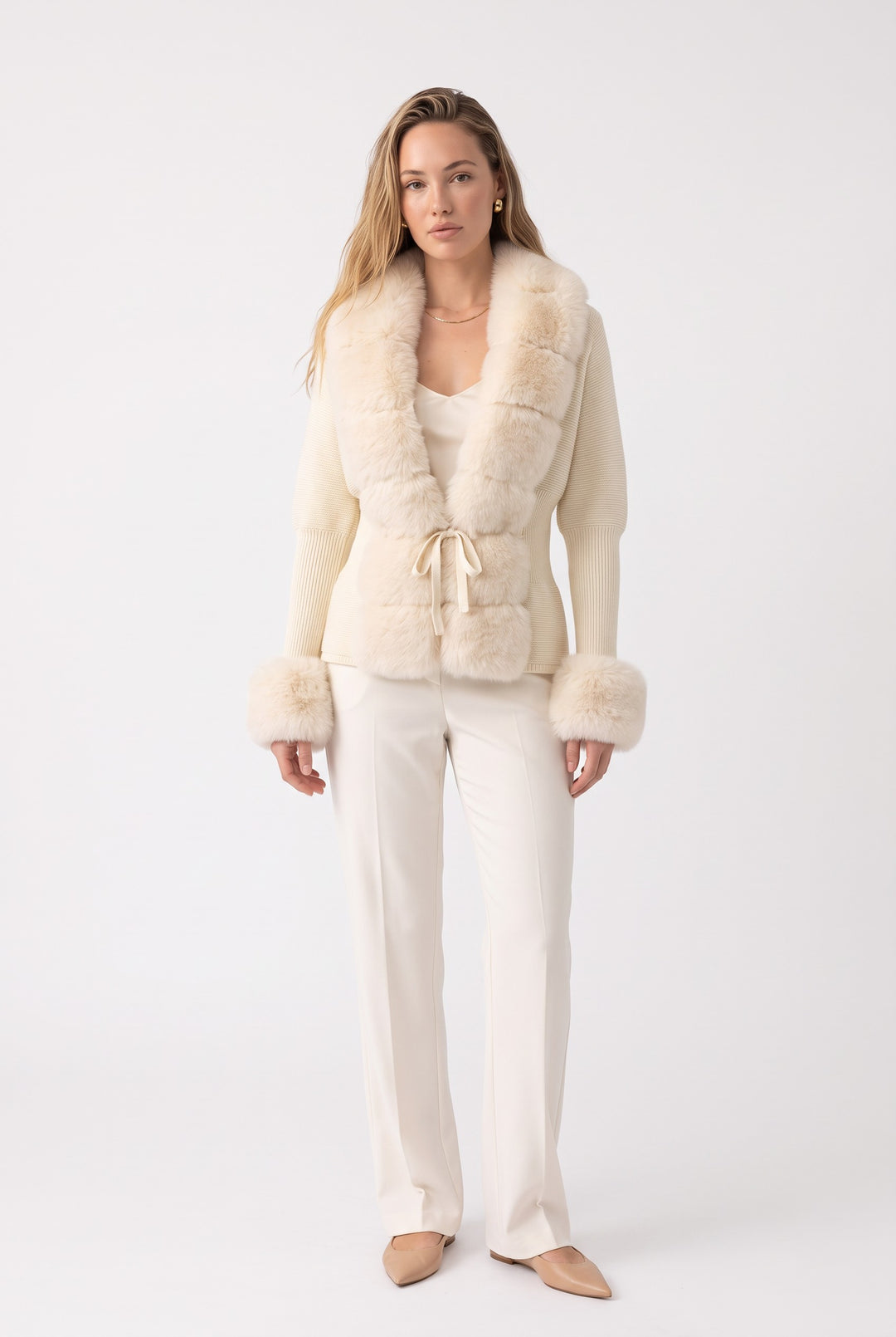 Jane Luxe Fur Knit Coat