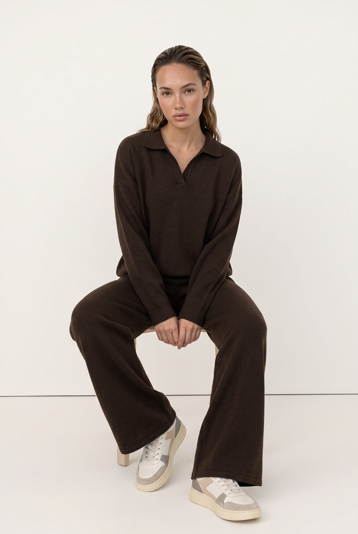 Elara Knit Wide-Leg Set