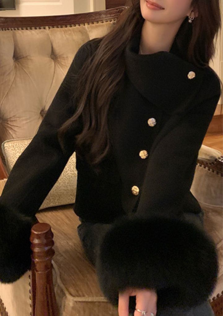 Serena Fox Cuff Cashmere Jacket
