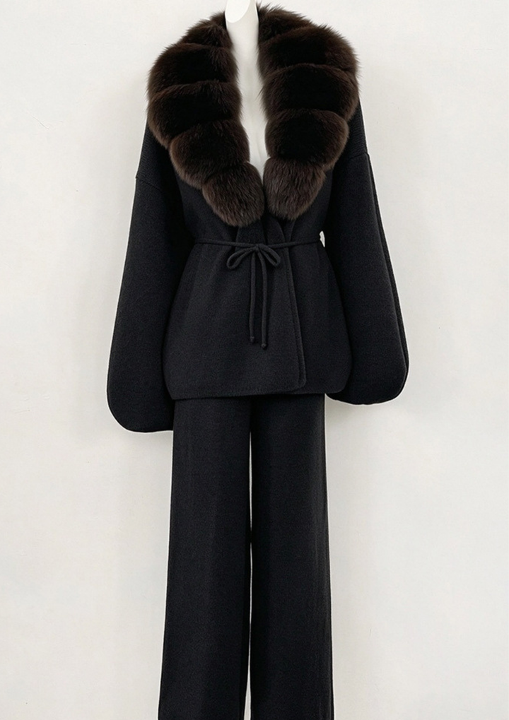 Soft Knit Luxe Fur Set