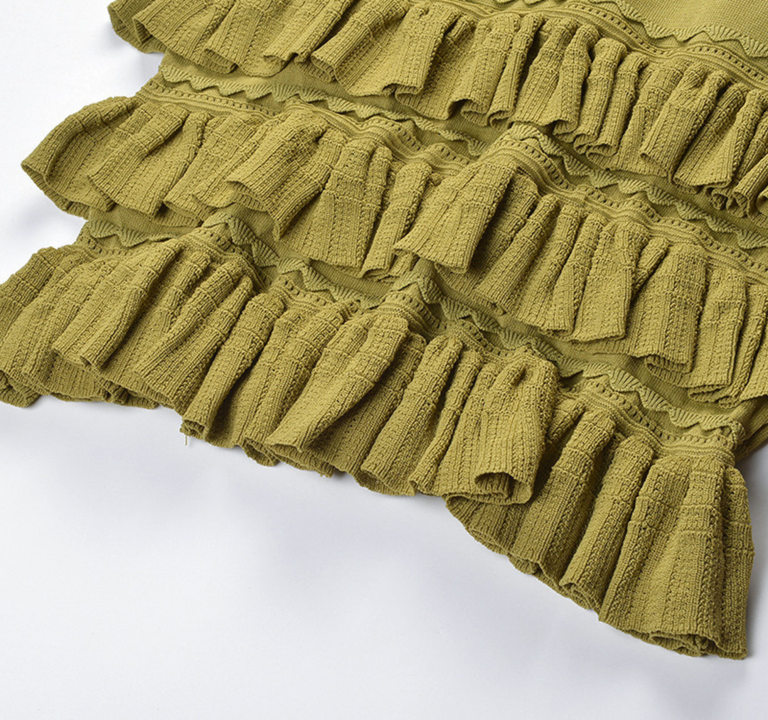 Gia Ruffle Knit Top &amp; Skirt Set