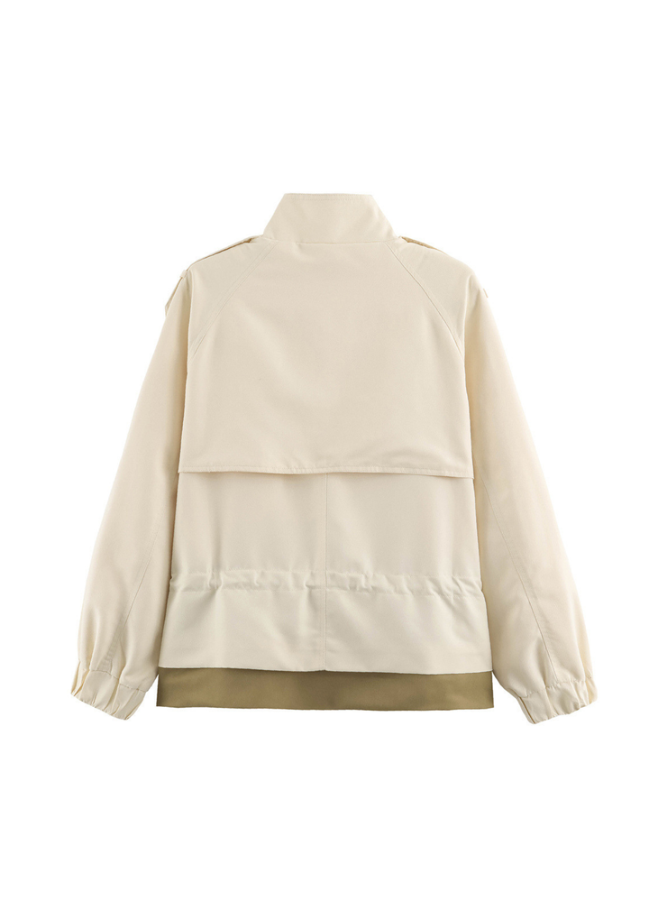Aurelia Gold Button Utility Jacket
