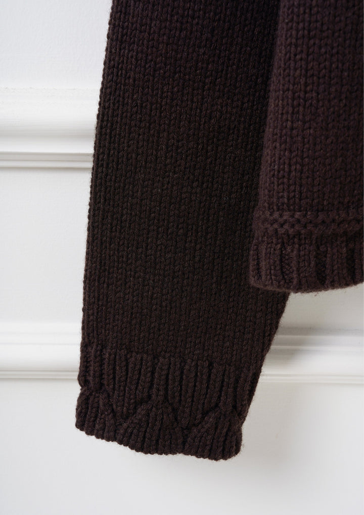 Pattern Wool Blend Cardigan