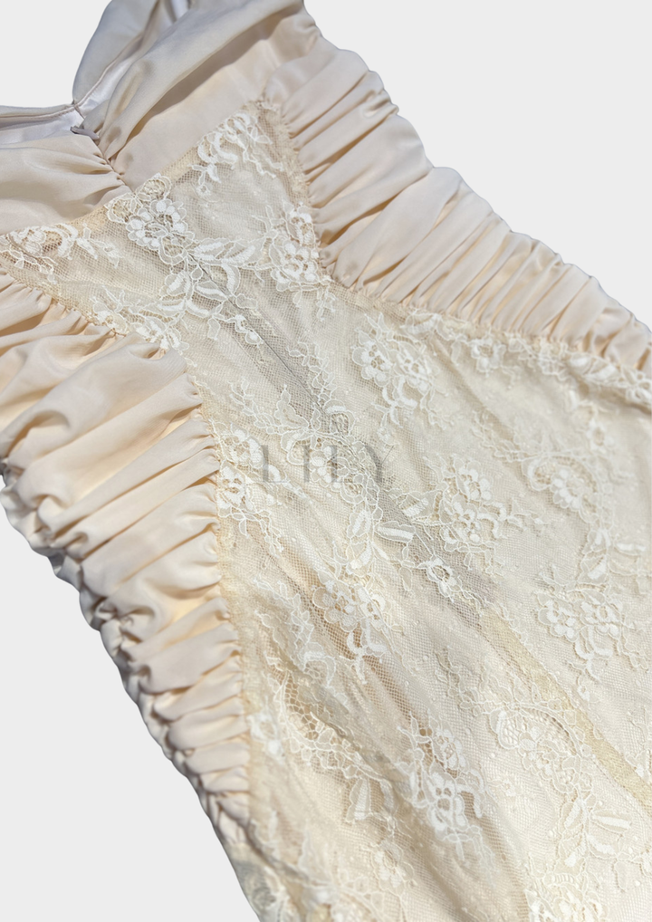 Amelia Apricot Dream Lace Mermaid Dress