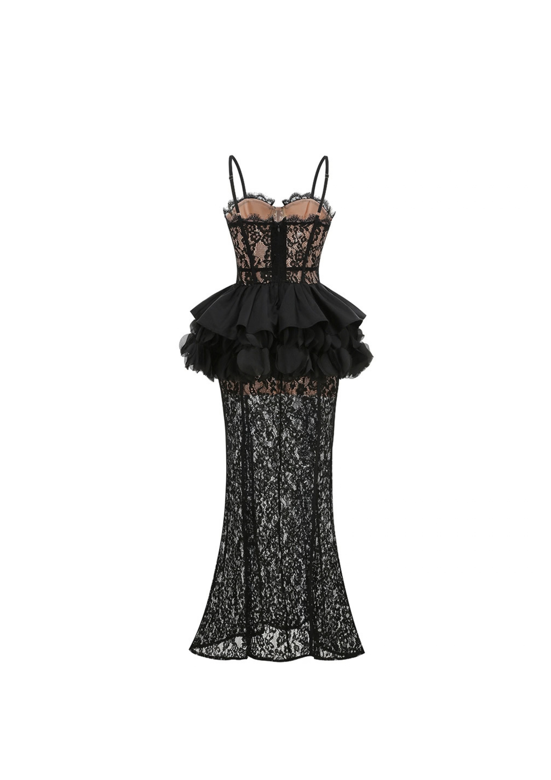 Seraphina Lace Ruffle Gown
