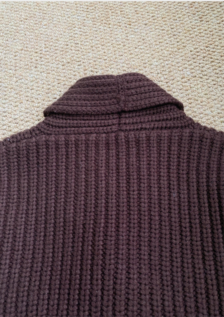 Wool Knit Buttoned Cardigan Top