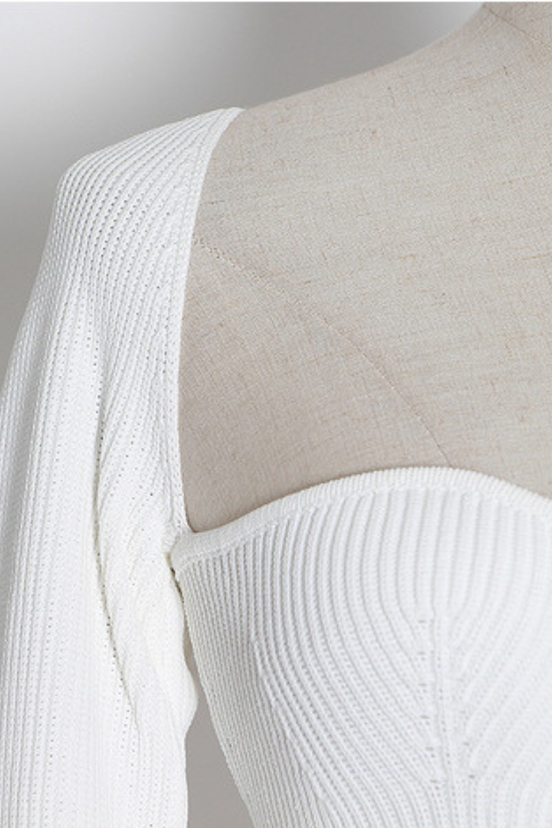 Curved Hem Slim Fit Essential Sweater Top