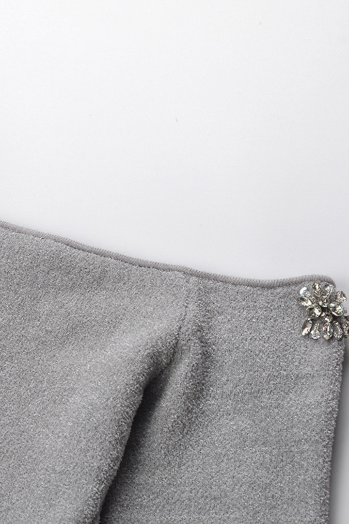 Lumière Elegance Embellished Off Shoulder Viscose Top