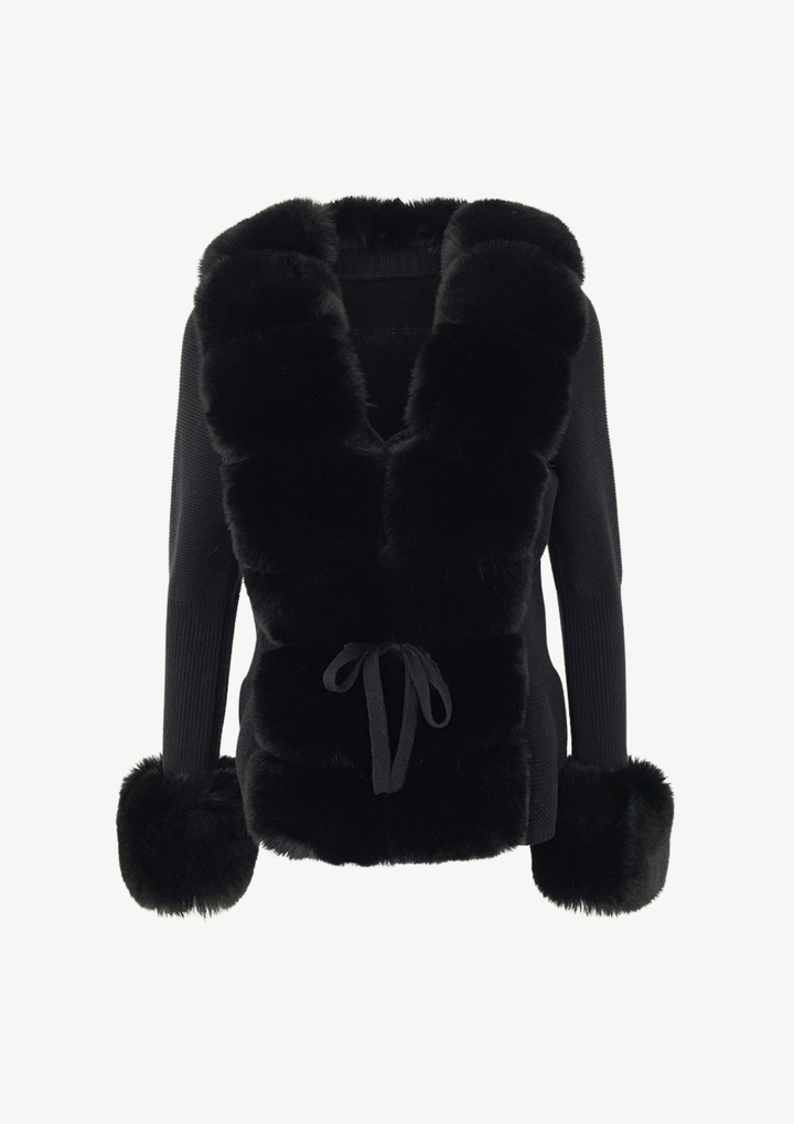 Jane Luxe Fur Knit Coat