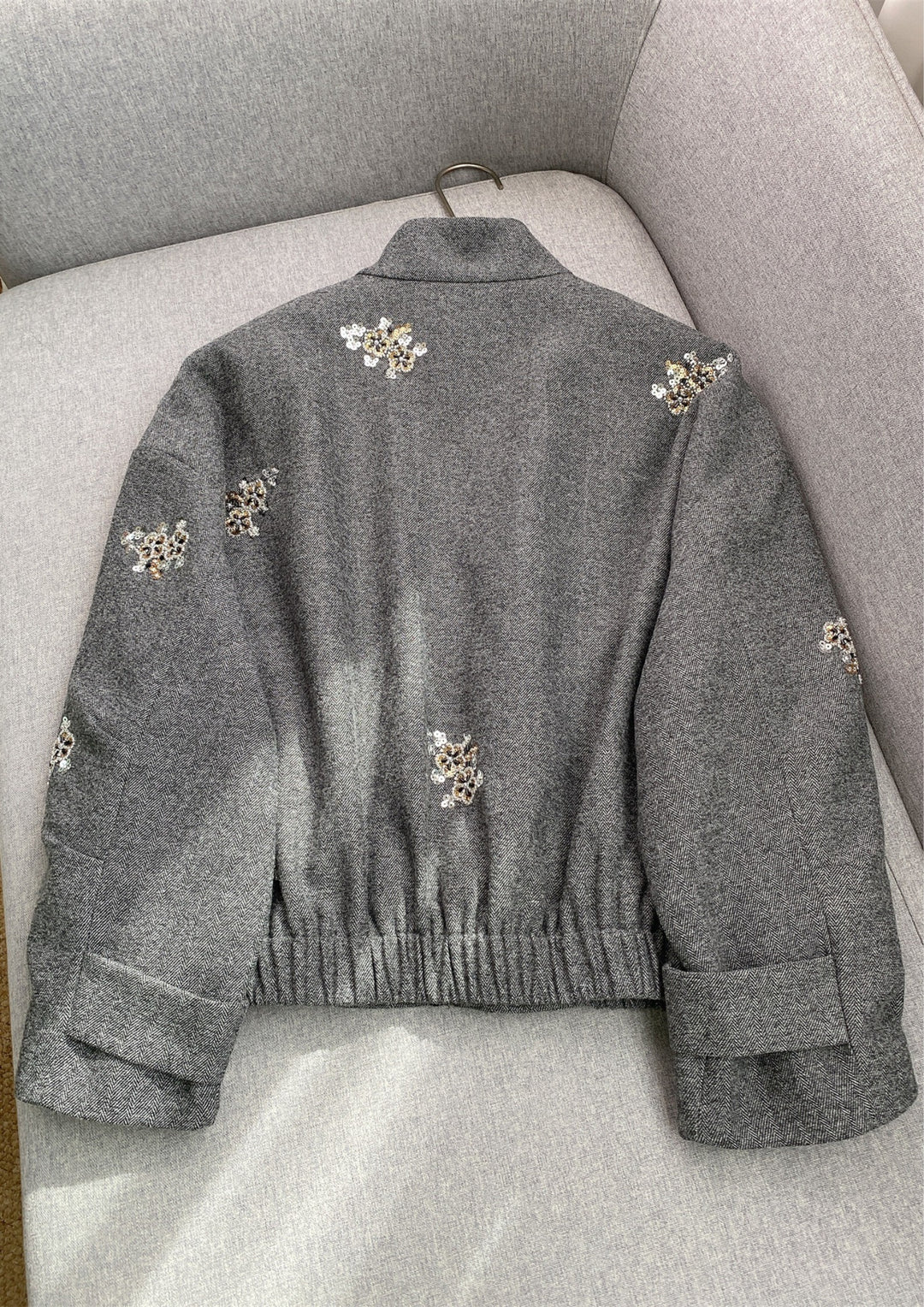 Classic Chic Embellished Sequin Wool Knit Set