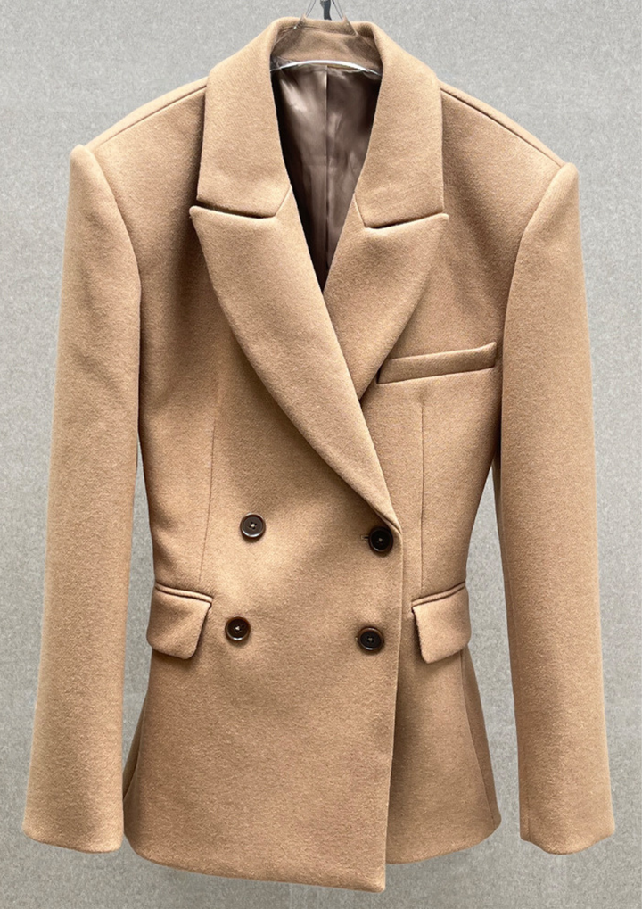 Chic Sculpted Wool Blazer