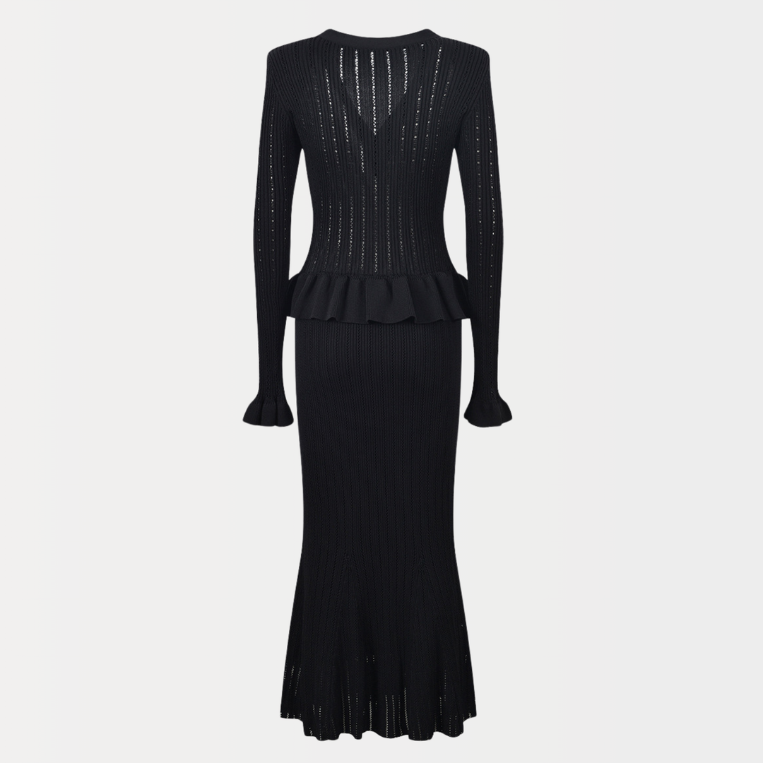 Noir  Charm Ruffle Dress
