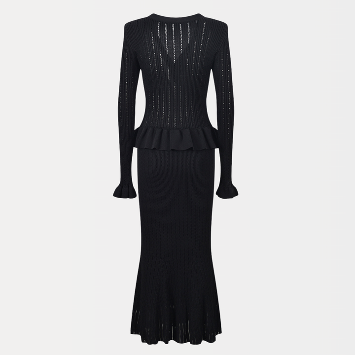 Noir  Charm Ruffle Dress