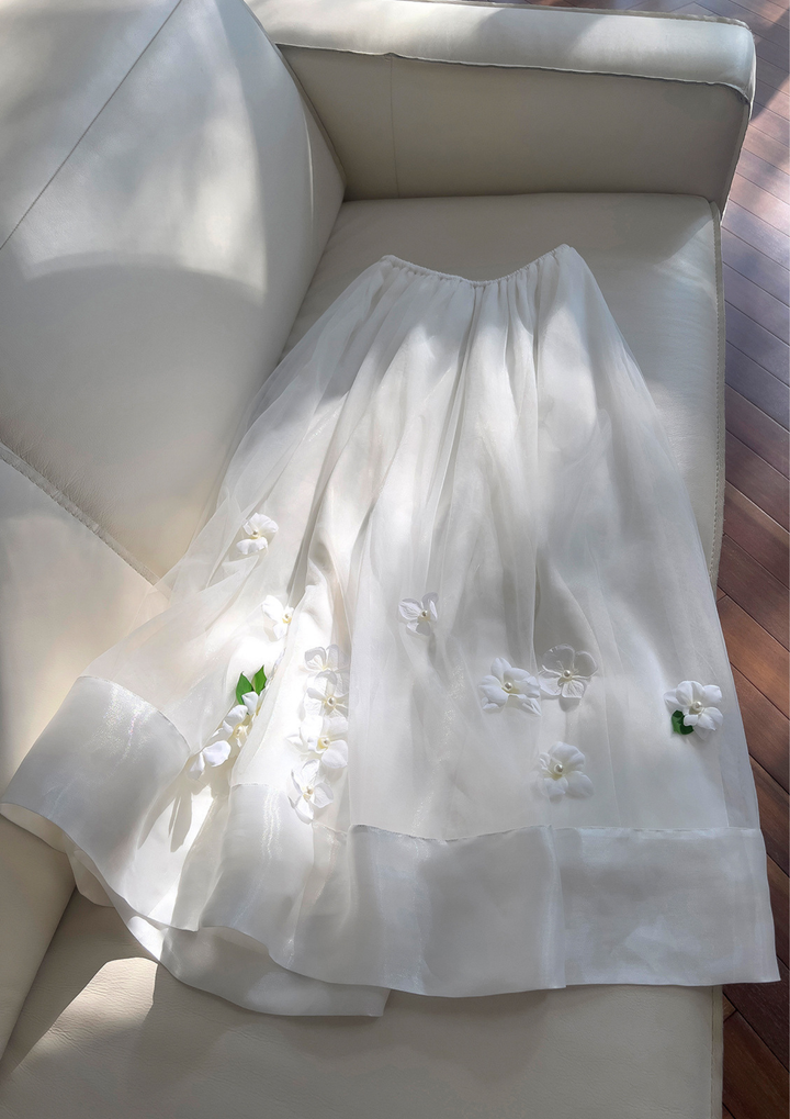 Blush Petal Corset Skirt Set