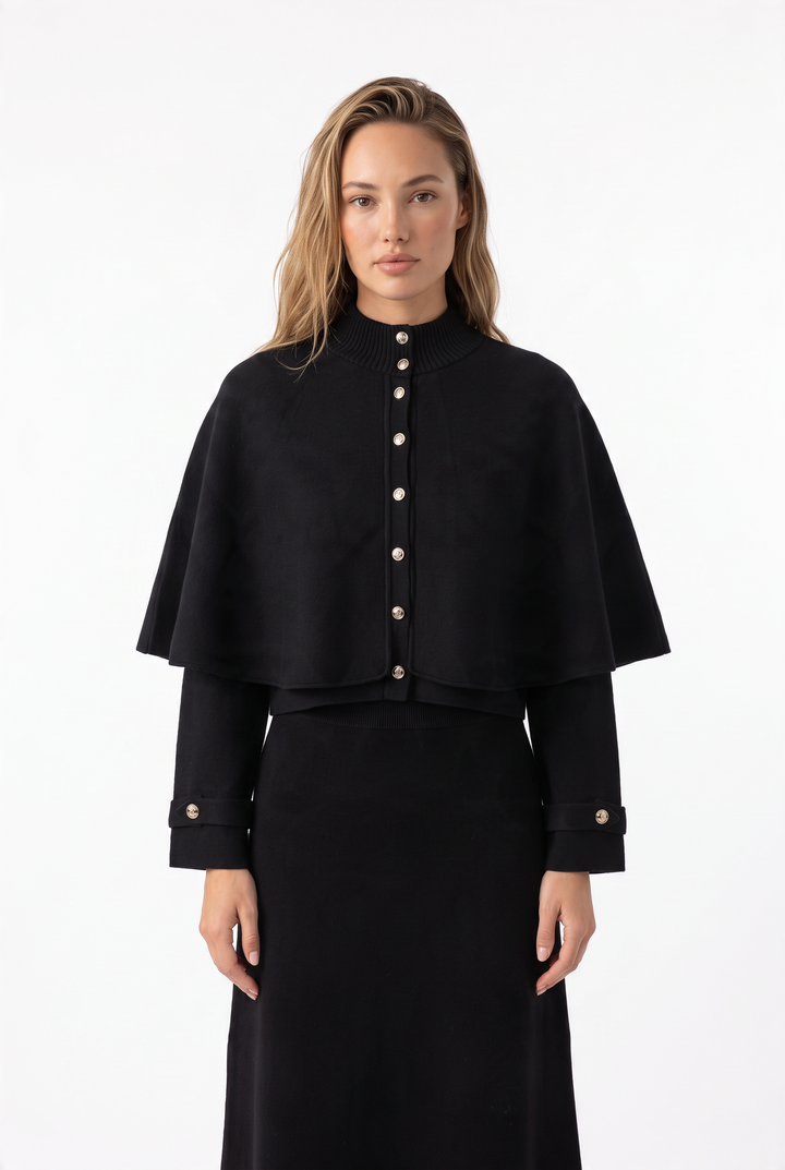 Arabella Elegant Cape Knit Jacket