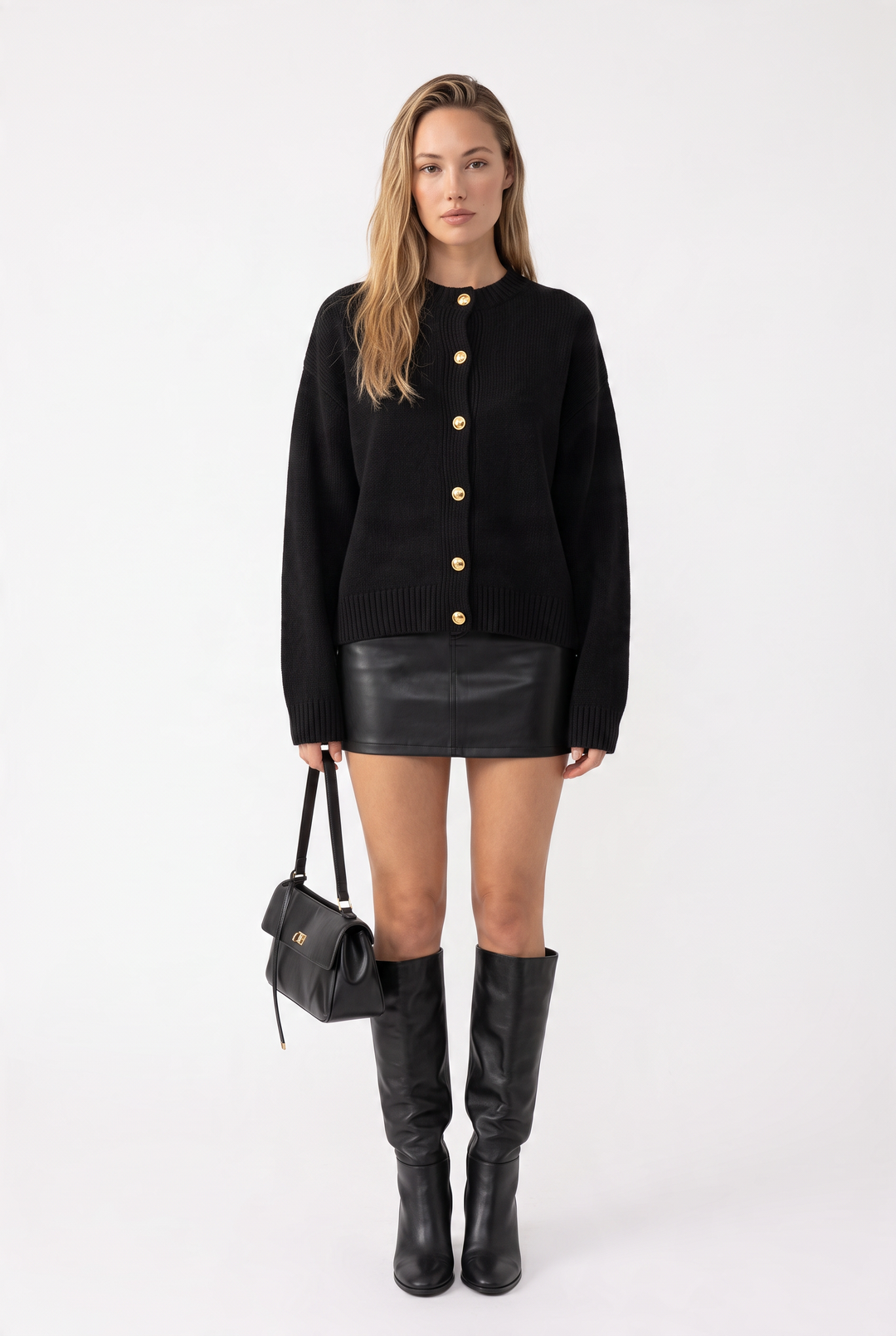 Juliette Gold Button Knit Top