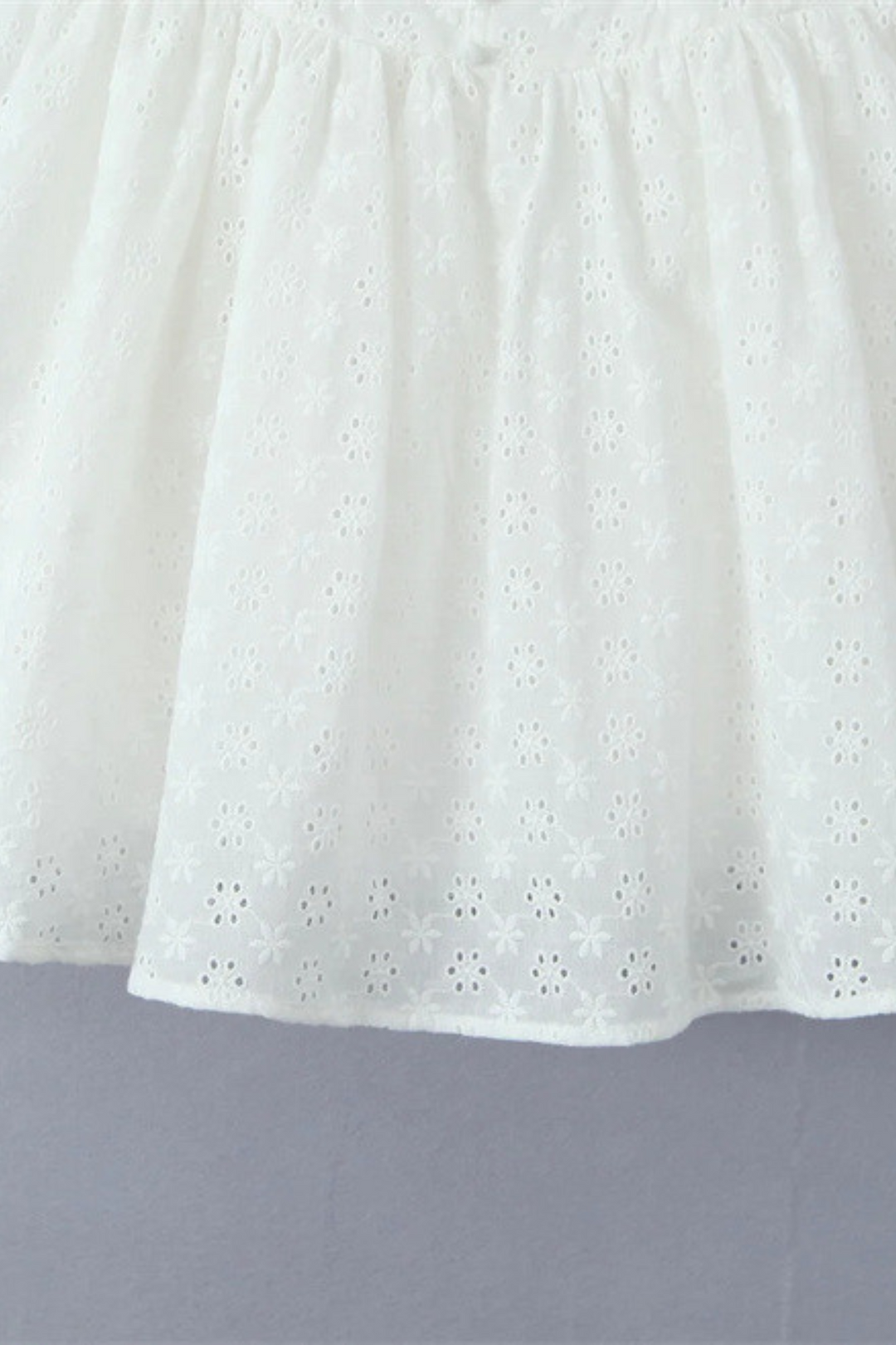 Lily White Embroidered Lace Straps Cute Mini Dress