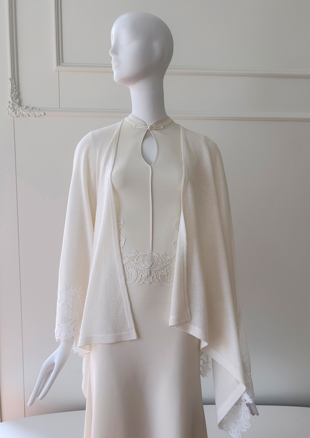 Champagne Pearl Lace Harmony Gown Set