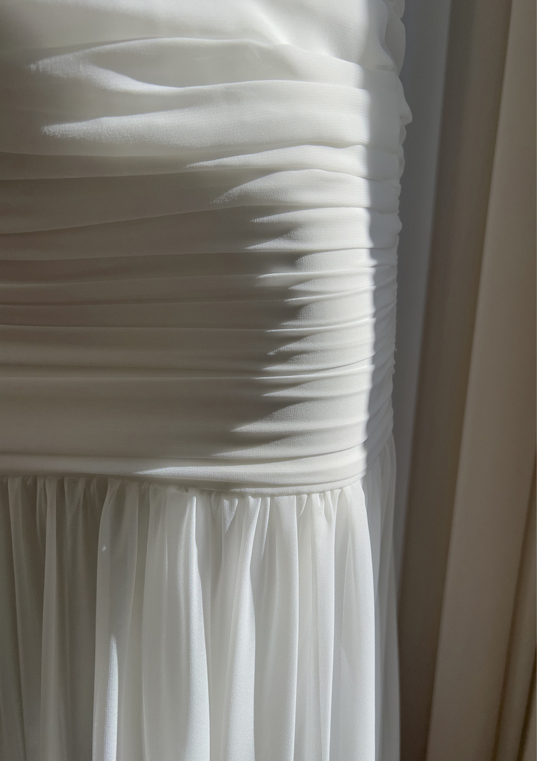 Ivory Whisper Mesh Maxi Dress